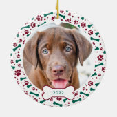 Weihnachtsbaum druckt Personalisiertes Foto für Ha Keramik Ornament (Hinten)