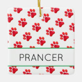 Weihnachtsbaum druckt Red PET NAME Holiday Fun Keramikornament (Vorderseite)