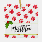 Weihnachtsbaum druckt Red PET NAME Holiday Fun Keramikornament (Vorderseite)