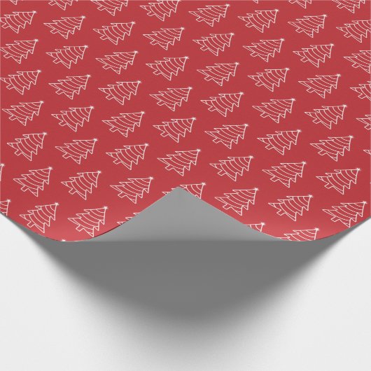 Weihnachtsbaum Dunkelrotes Hintergrundpapier Geschenkpapier (Ecke)