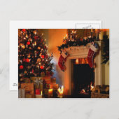 Weihnachtsbaum durch das Feuer Feiertagspostkarte (Vorne/Hinten)