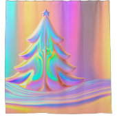 Weihnachtsbaum Duschvorhang (Vorderseite)