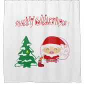 Weihnachtsbaum Duschvorhang (Vorderseite)