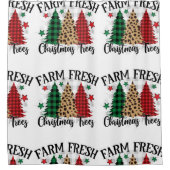 Weihnachtsbaum Duschvorhang (Vorderseite)