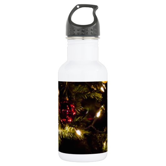 Weihnachtsbaum Edelstahlflasche (Vorderseite)