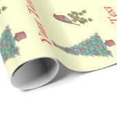 Weihnachtsbaum-Efeu-Blätter saisonal Geschenkpapier (Rolleneckpunkt)
