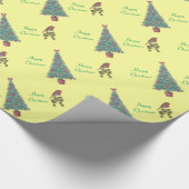 Weihnachtsbaum-Efeu der Saison Geschenkpapier (Ecke)