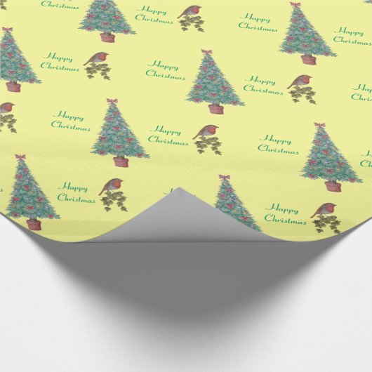 Weihnachtsbaum-Efeu der Saison Geschenkpapier (Ecke)