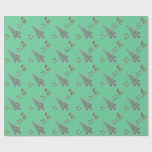 Weihnachtsbaum-Efeu saisonal Geschenkpapier (Flach)