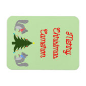 Weihnachtsbaum Eichhörnchen nach Maß dekorieren Magnet (Horizontal)