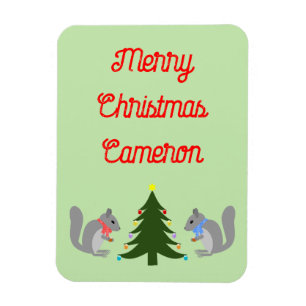 Weihnachtsbaum Eichhörnchen nach Maß dekorieren Magnet