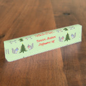 Weihnachtsbaum Eichhörnchen nach Maß dekorieren Namensplakette (Seite)