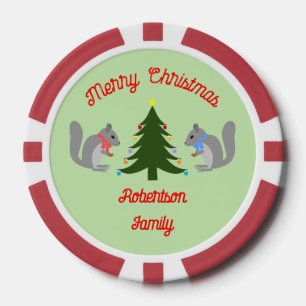 Weihnachtsbaum Eichhörnchen nach Maß dekorieren Pokerchips