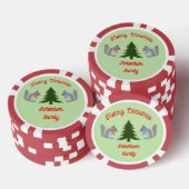 Weihnachtsbaum Eichhörnchen nach Maß dekorieren Pokerchips (Stapel)