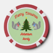 Weihnachtsbaum Eichhörnchen nach Maß dekorieren Pokerchips (Rückseite)