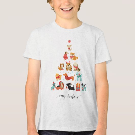 Weihnachtsbaum - Ein Schwanz-Wagner-Urlaub Tri-Blend Shirt (Vorderseite)