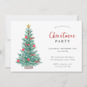 Weihnachtsbaum Einfach Elegantes Party Einladung (Vorderseite)