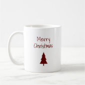 Weihnachtsbaum Einfache rote Typografie Kaffeetasse (Links)