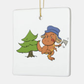 Weihnachtsbaum-Einkaufsverzierung T. Rex Keramikornament (Links)