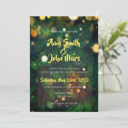 Weihnachtsbaum Einladung (Stehend Vorderseite)