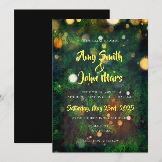 Weihnachtsbaum Einladung (Vorne/Hinten)