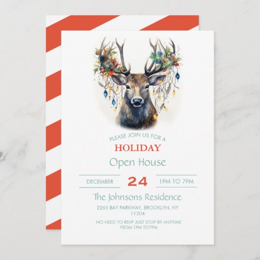 Weihnachtsbaum Einladung (Vorne/Hinten)