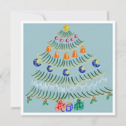 Weihnachtsbaum Einladung (Vorderseite)