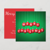 Weihnachtsbaum Einladung (Vorne/Hinten)