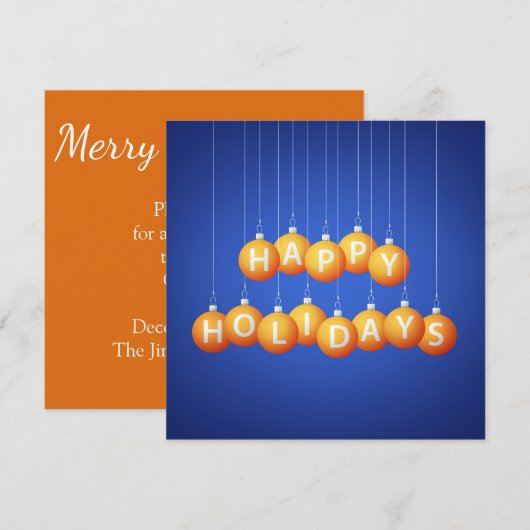 Weihnachtsbaum Einladung (Vorne/Hinten)