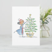 Weihnachtsbaum Einladung (Stehend Vorderseite)