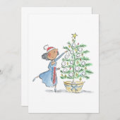 Weihnachtsbaum Einladung (Vorne/Hinten)