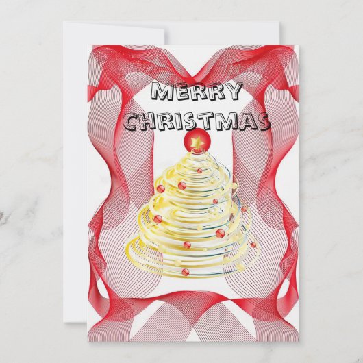 Weihnachtsbaum Einladung (Vorderseite)