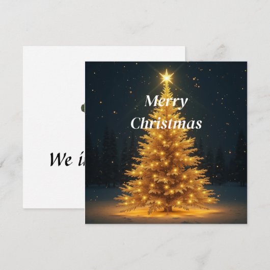 Weihnachtsbaum-Einladung Einladung (Vorne/Hinten)