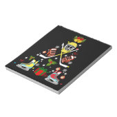 Weihnachtsbaum Eishockey Weihnachtsbaum Funny Xmas Notizblock (Rotiert)