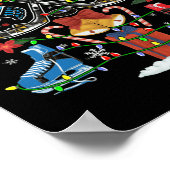 Weihnachtsbaum Eishockey Weihnachtsbaum Weihnachts Poster (Ecke)