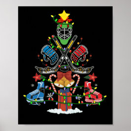 Weihnachtsbaum Eishockey Weihnachtsbaum Weihnachts Poster
