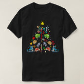 Weihnachtsbaum Eishockey Weihnachtsbaum Weihnachts T-Shirt (Design vorne)
