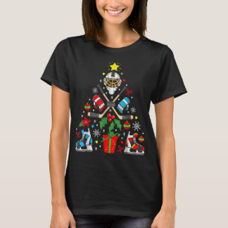 Weihnachtsbaum Eishockey Weihnachtsbaum Weihnachts T-Shirt