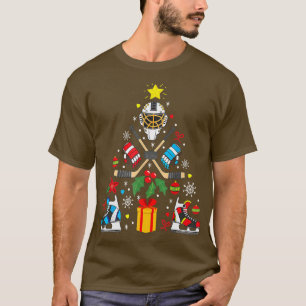 Weihnachtsbaum Eishockey Weihnachtsbaum Weihnachts T-Shirt
