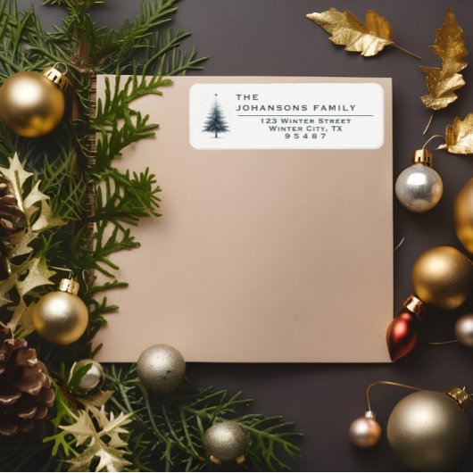 Weihnachtsbaum Elegant - Rücksendeadresse