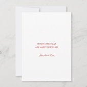 Weihnachtsbaum Elegante Feiertagskarte (Rückseite)