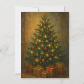 Weihnachtsbaum Elegante Feiertagskarte (Vorderseite)