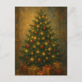 Weihnachtsbaum Elegante Feiertagspostkarte (Vorderseite)