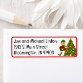 Weihnachtsbaum Elf Custom Return Address Label (Insitu)