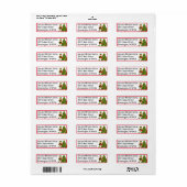 Weihnachtsbaum Elf Custom Return Address Label (Vorne)