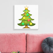 Weihnachtsbaum - Emoji Leinwanddruck (Insitu (Wohnzimmer))