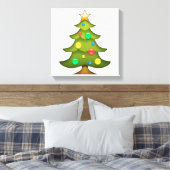 Weihnachtsbaum - Emoji Leinwanddruck (Insitu (Schlafzimmer))
