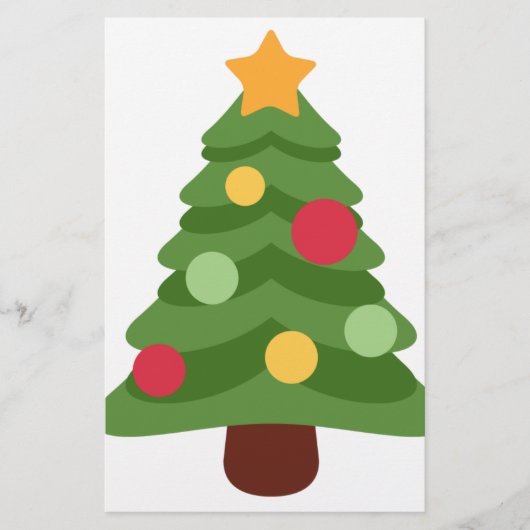 Weihnachtsbaum Emojis Briefpapier (Vorderseite)
