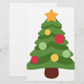 Weihnachtsbaum Emojis Briefpapier (Vorne/Hinten)