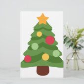 Weihnachtsbaum Emojis Briefpapier (Stehend Vorderseite)